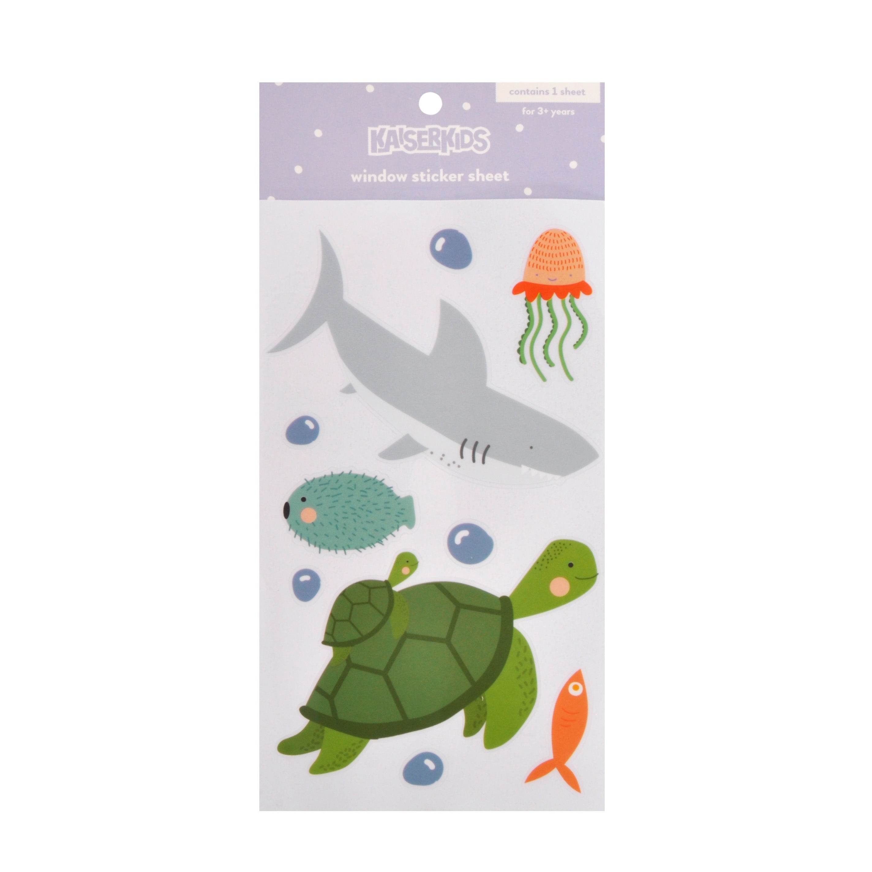 Kaiser Creative Club - Kids Sticker Sheet Window - UNDERWATER